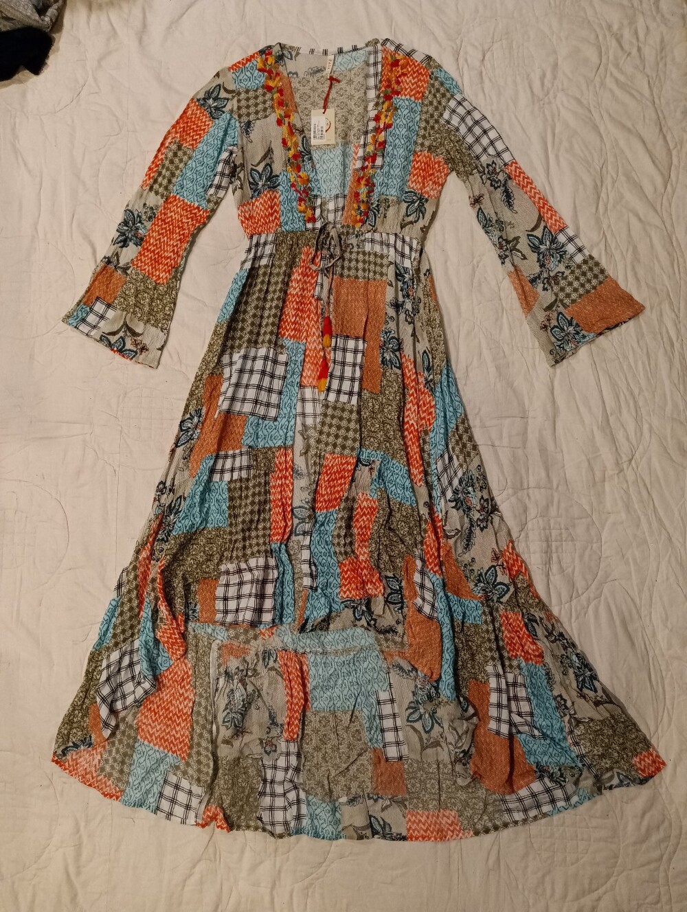 NWT Raga Patchwork Duster Jacket Versatile In Style Very Chic - Picture 3 of 5
